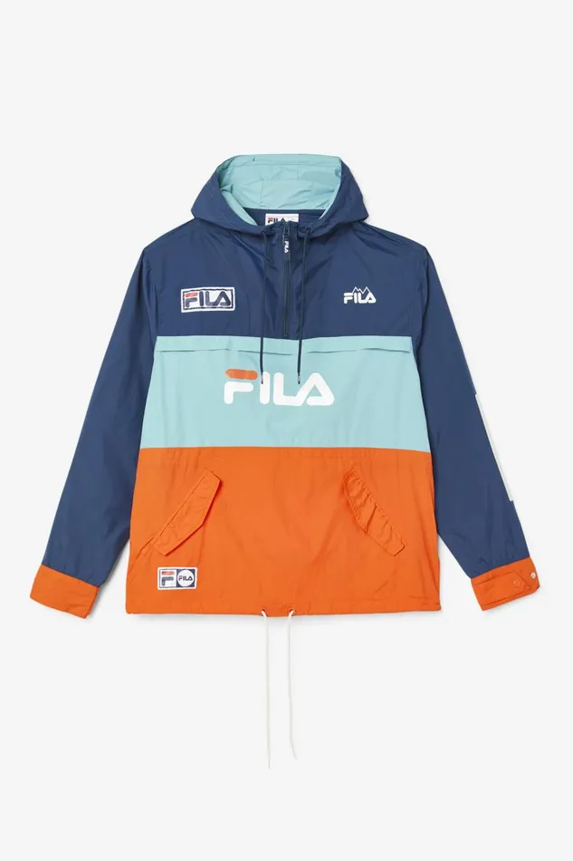 Men Fila Sweatsuits and Tracksuits Tharu Windjacket French Navy Bayou Cherry Tomato