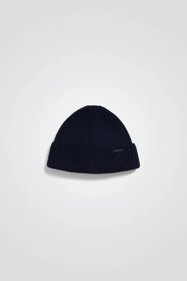 Men Fine Merino Rib Beanie Dark Navy Norse Projects Beanies