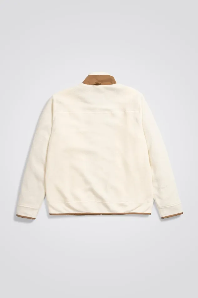 Men Frederik Fleece Full Zip Jacket Ecru Norse Projects Outerwear