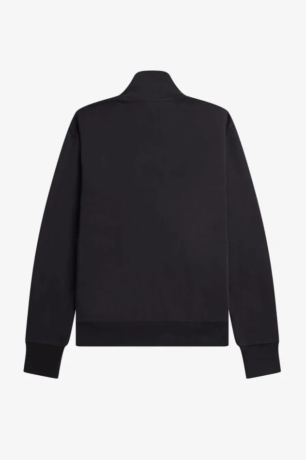 Men Funnel Neck Track Jacket Black Fred Perry Track Jackets
