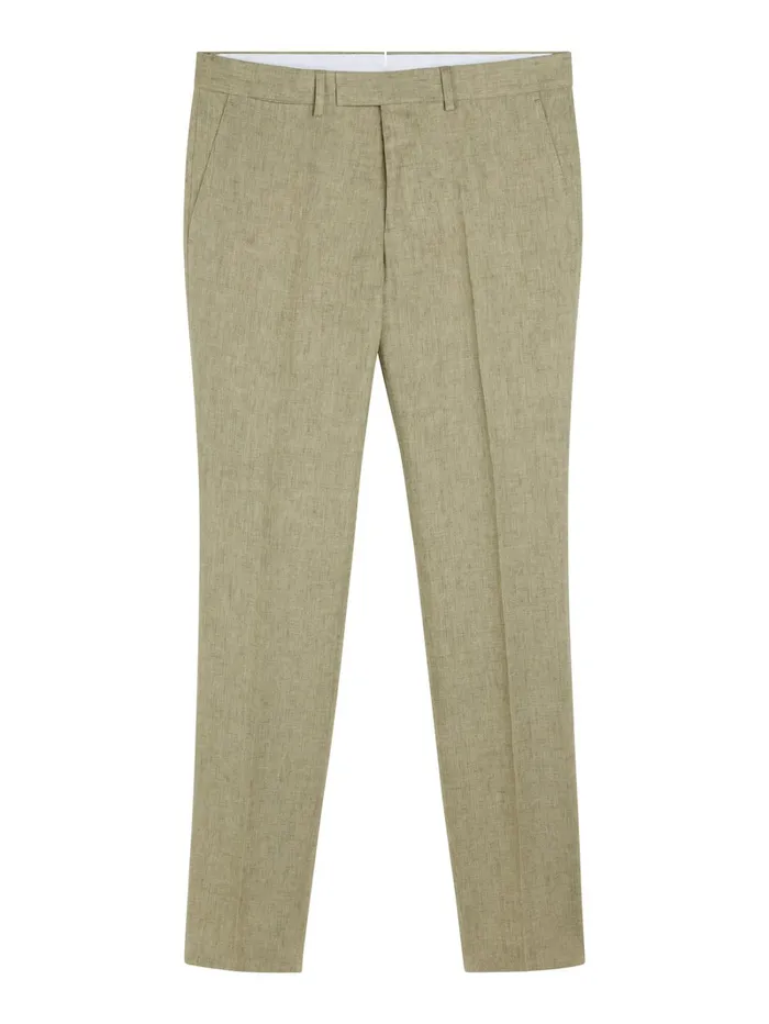 Men Grant Super Linen Pants Aloe JLindeberg Trousers Men Grant Super Linen Pants Aloe JLindeberg Trousers