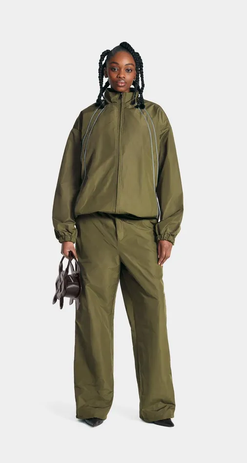 Men Green Taye Logo Trackpants Daily Paper Pants Men Green Taye Logo Trackpants Daily Paper Pants
