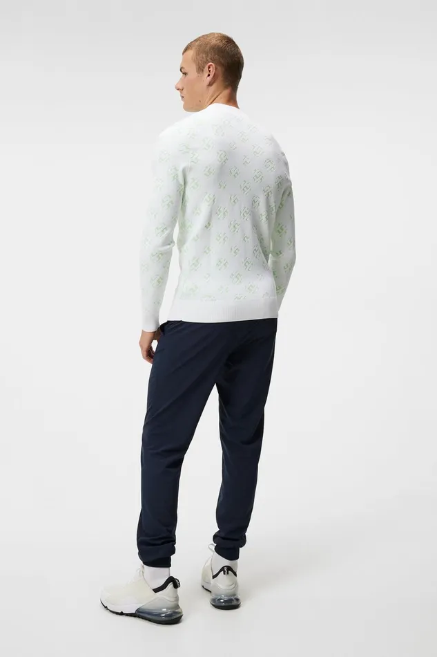 Men Gus Jacquard Sweater White Sphere Dot JLindeberg Knitwear