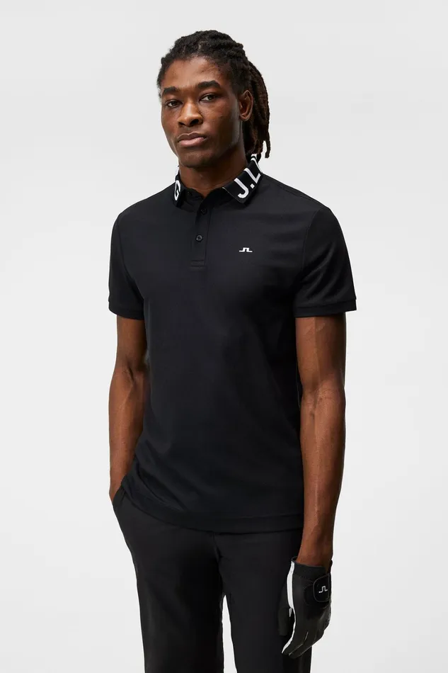 Men Gus Regular Polo Black JLindeberg Polo Shirts