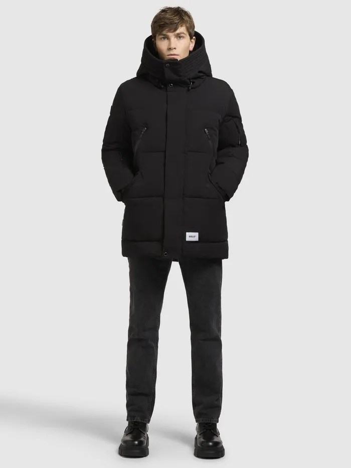 Men Jacke KANF Schwarz Schwarz Puffer Jackets KHUJO