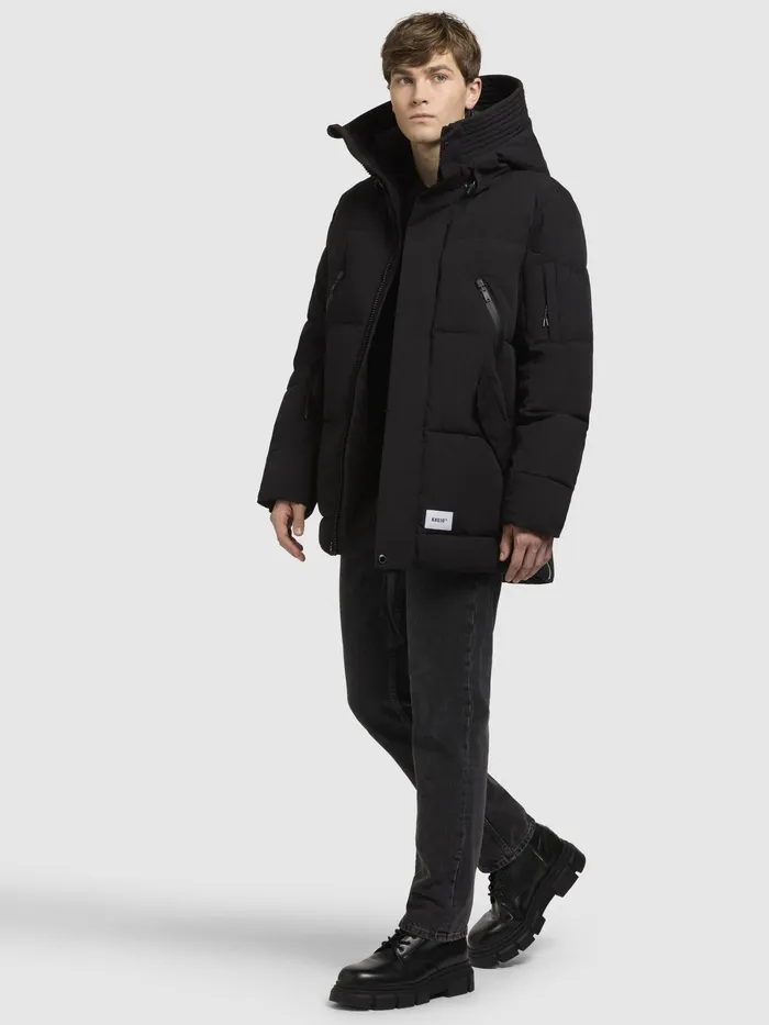 Men Jacke KANF Schwarz Schwarz Puffer Jackets KHUJO