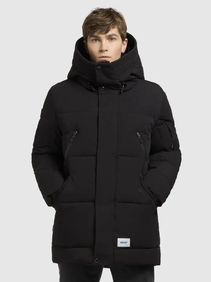 Men Jacke KANF Schwarz Schwarz Puffer Jackets KHUJO