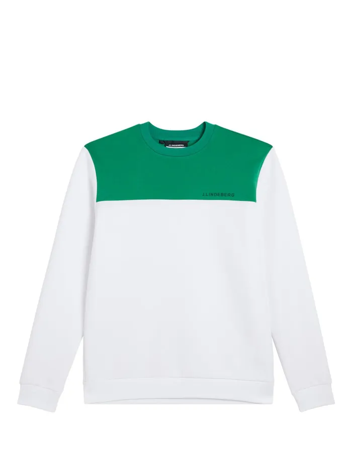 Men Jeff Crew Neck White JLindeberg Sweatshirts Men Jeff Crew Neck White JLindeberg Sweatshirts