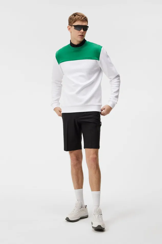 Men Jeff Crew Neck White JLindeberg Sweatshirts Men Jeff Crew Neck White JLindeberg Sweatshirts
