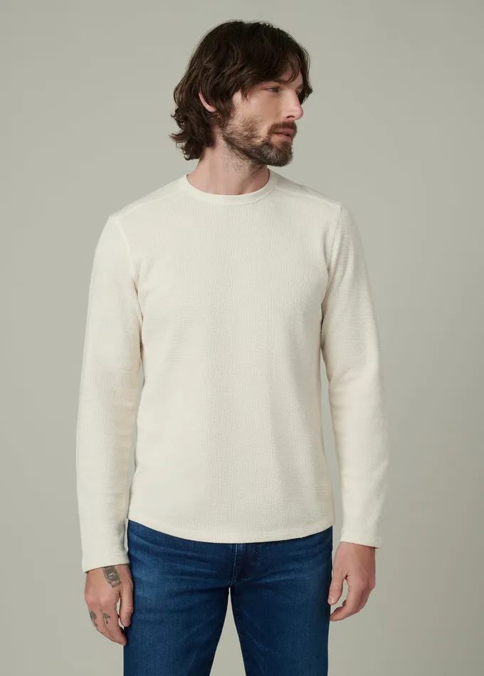 Men Joe8217s Jeans TATE LONG SLEEVE CREWNECK Natural Tops Tees