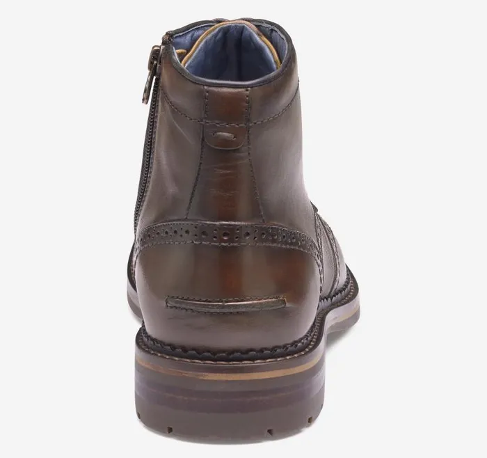 Men Johnston and Murphy Boots XC Flex Connelly Wingtip Boot Tan Full Grain