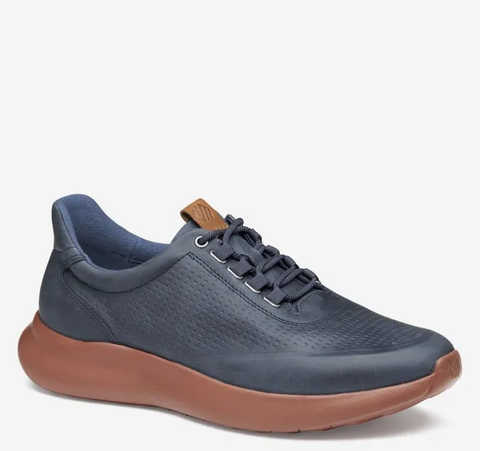 Men Johnston and Murphy LaceUps Amherst 20 Embossed UThroat Navy Oiled Full Grain Men Johnston and Murphy LaceUps Amherst 20 Embossed UThroat Navy Oiled Full Grain