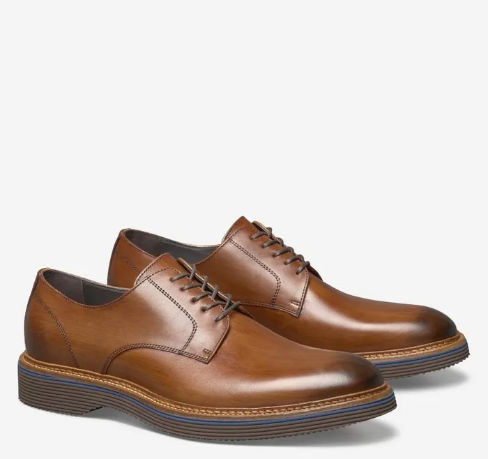 Men Johnston and Murphy LaceUps Jenson Plain Toe Brown European Calfskin