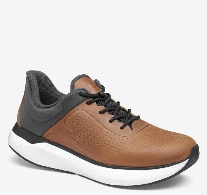 Men Johnston and Murphy LaceUps Miles UThroat Tan Full Grain