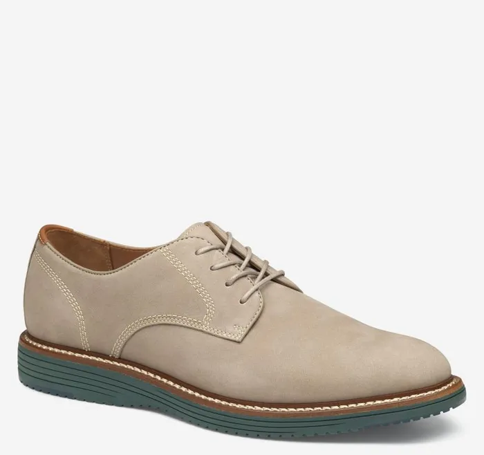 Men Johnston and Murphy LaceUps Upton Plain Toe Taupe Nubuck