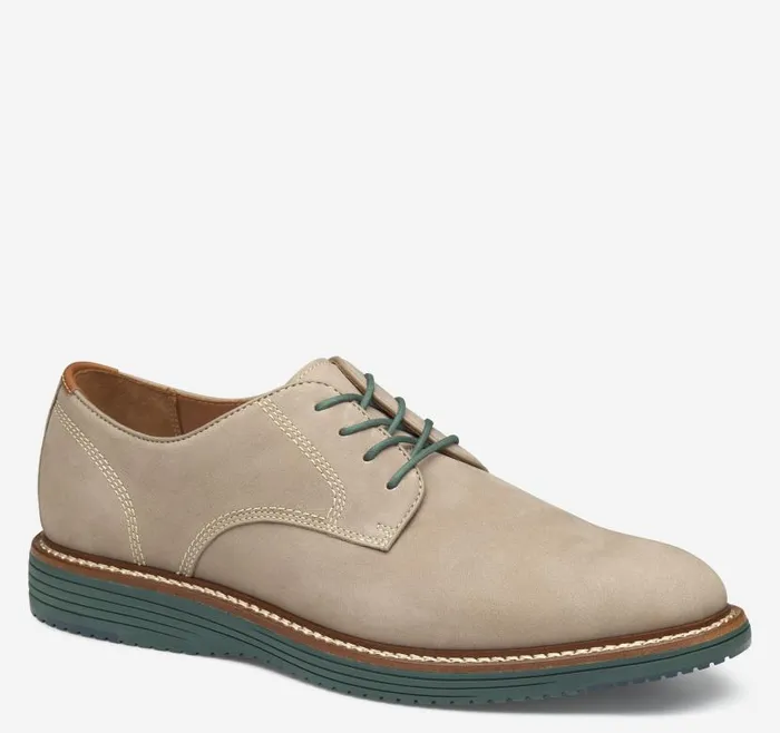 Men Johnston and Murphy LaceUps Upton Plain Toe Taupe Nubuck