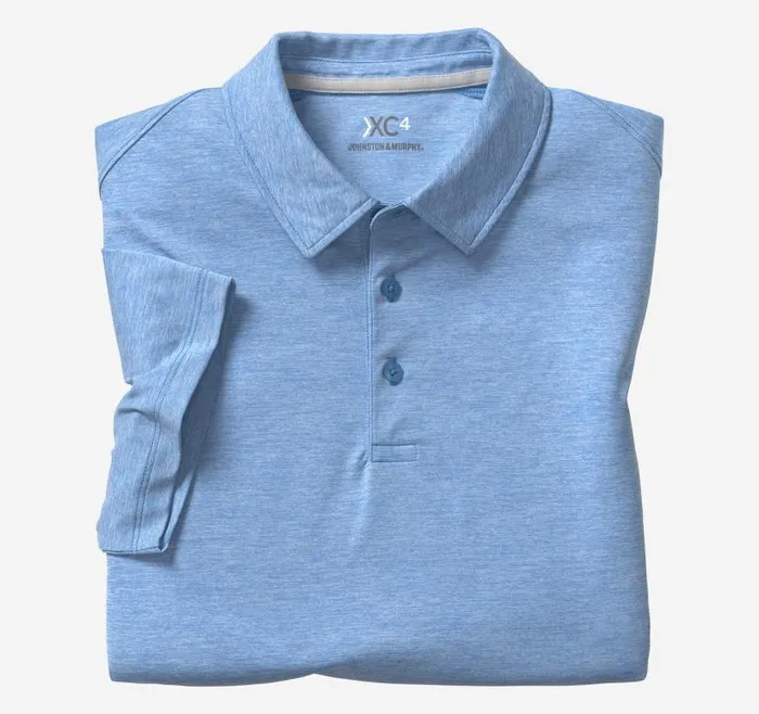 Men Johnston and Murphy Polos and Tees XC4 Performance Polo Blue Men Johnston and Murphy Polos and Tees XC4 Performance Polo Blue