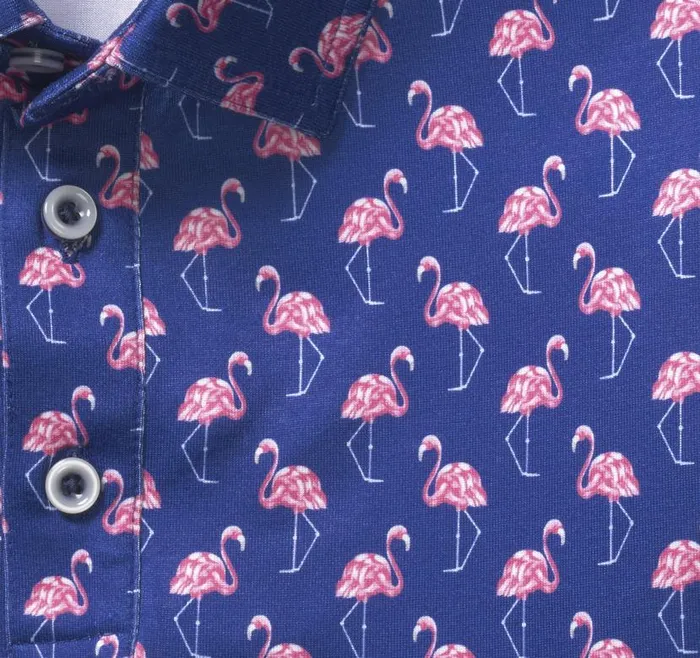 Men Johnston and Murphy Polos and Tees XC4 Performance Polo Navy Flamingo