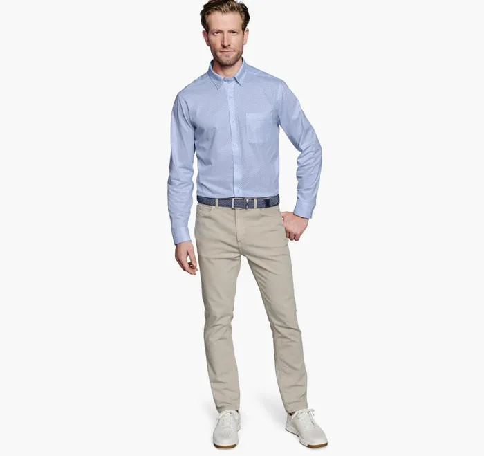 Men Johnston and Murphy Shirts XC Flex Stretch LongSleeve Shirt Light Blue Circle Men Johnston and Murphy Shirts XC Flex Stretch LongSleeve Shirt Light Blue Circle