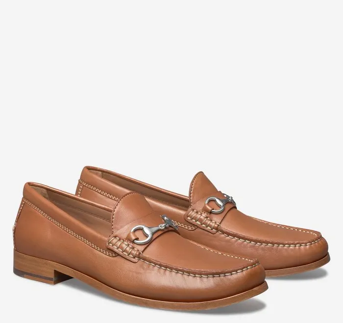 Men Johnston and Murphy SlipOns and Loafers Baldwin Bit Loafer Cognac Sheepskin Men Johnston and Murphy SlipOns and Loafers Baldwin Bit Loafer Cognac Sheepskin