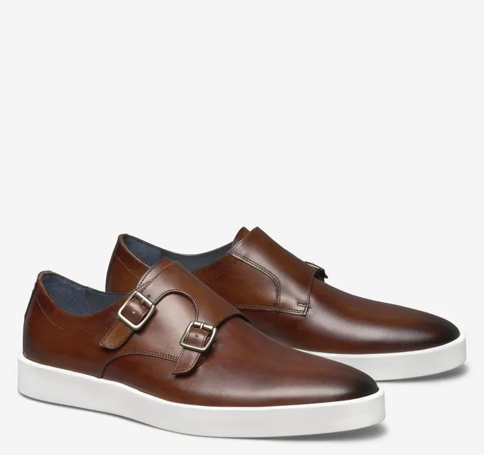 Men Johnston and Murphy SlipOns and Loafers Bolivar Monk Strap Brown Italian Calfskin Men Johnston and Murphy SlipOns and Loafers Bolivar Monk Strap Brown Italian Calfskin
