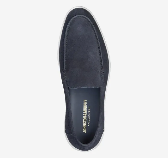 Men Johnston and Murphy SlipOns and Loafers Bolivar Venetian Loafer Navy Italian Suede Men Johnston and Murphy SlipOns and Loafers Bolivar Venetian Loafer Navy Italian Suede