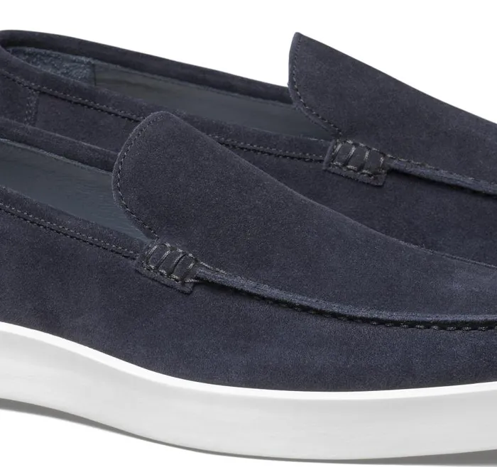 Men Johnston and Murphy SlipOns and Loafers Bolivar Venetian Loafer Navy Italian Suede Men Johnston and Murphy SlipOns and Loafers Bolivar Venetian Loafer Navy Italian Suede