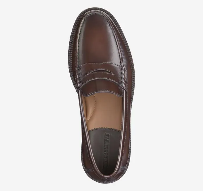 Men Johnston and Murphy SlipOns and Loafers Donnell Penny Loafer Tan Brushoff Leather Men Johnston and Murphy SlipOns and Loafers Donnell Penny Loafer Tan Brushoff Leather
