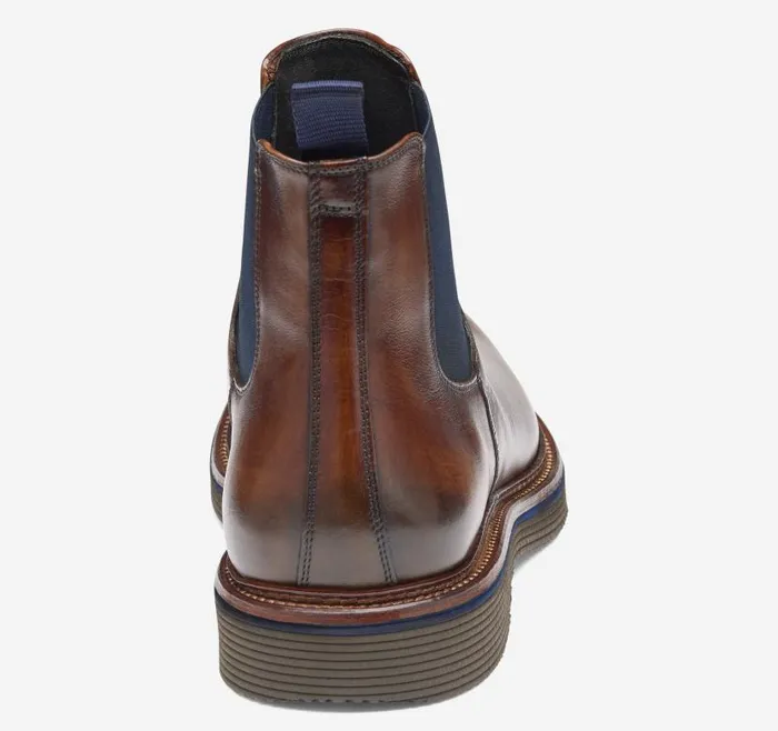 Men Johnston and Murphy SlipOns and Loafers Jenson Chelsea Boot Brown Handstained Calfskin Men Johnston and Murphy SlipOns and Loafers Jenson Chelsea Boot Brown Handstained Calfskin