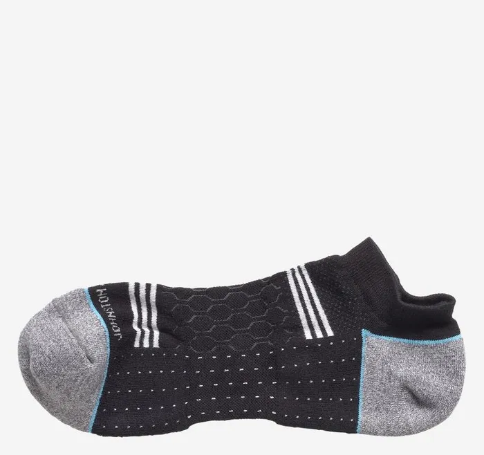Men Johnston and Murphy Socks First In Comfort Ankle Socks Black Sport Stripe
