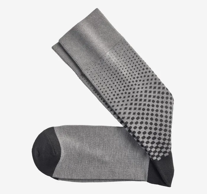 Men Johnston and Murphy Socks Gradient Polka Dot Socks Gray
