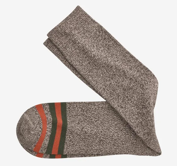 Men Johnston and Murphy Socks Heathered Boot Socks Brown