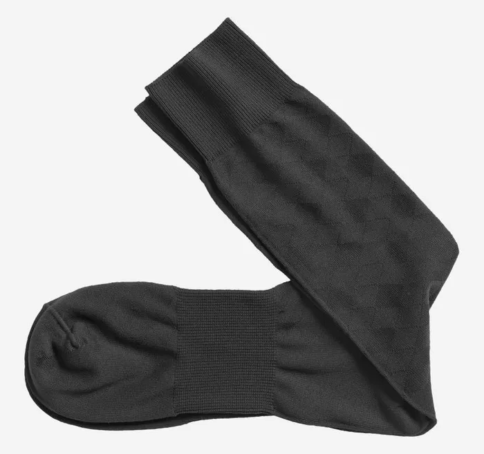 Men Johnston and Murphy Socks Microfiber Tonal Argyle Socks Black