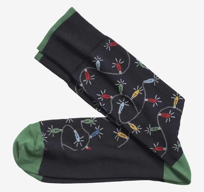 Men Johnston and Murphy Socks Pima Cotton HolidayThemed Socks Navy Christmas Lights Men Johnston and Murphy Socks Pima Cotton HolidayThemed Socks Navy Christmas Lights
