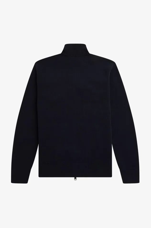 Men Knitted Track Jacket Navy Fred Perry Knitwear