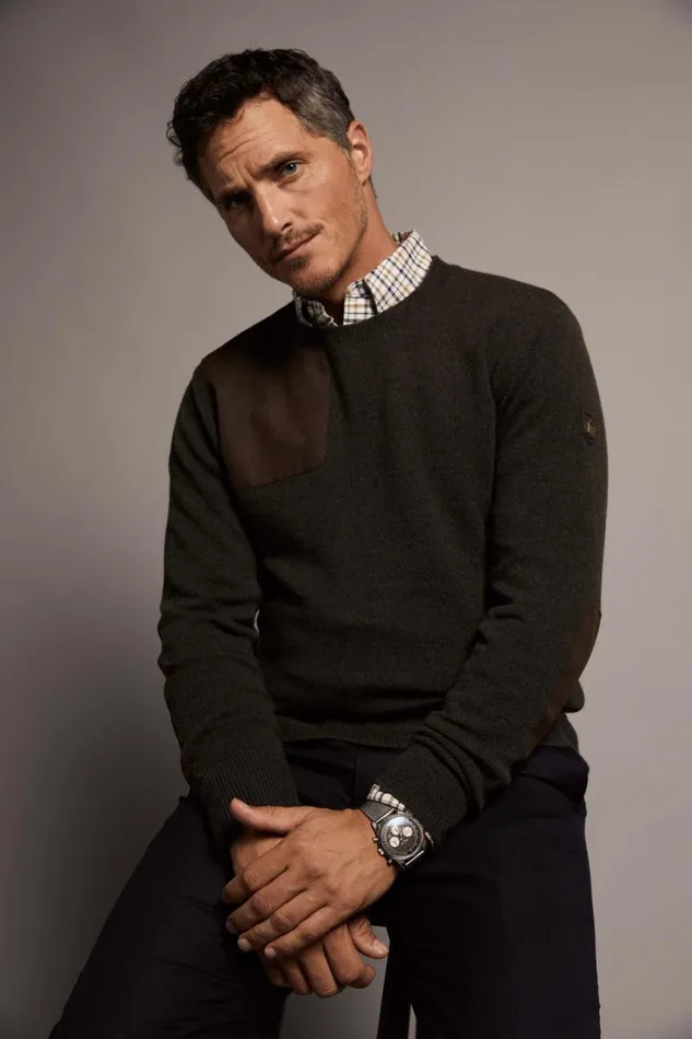 Men Knitwear Holland Cooper Country Crew Neck Knit Moss Men Knitwear Holland Cooper Country Crew Neck Knit Moss