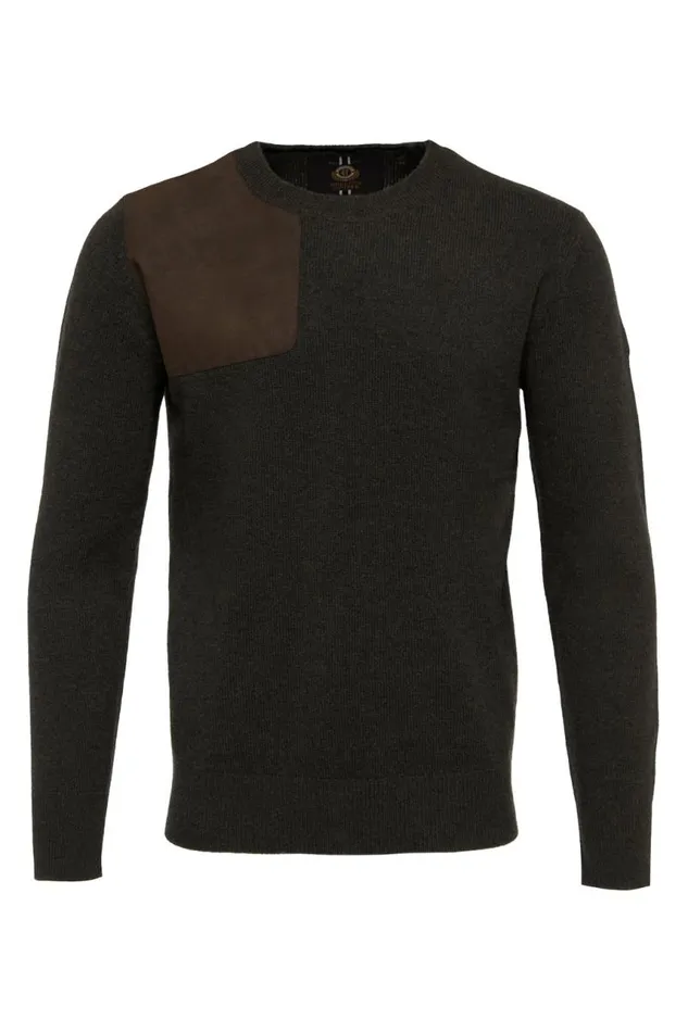 Men Knitwear Holland Cooper Country Crew Neck Knit Moss Men Knitwear Holland Cooper Country Crew Neck Knit Moss