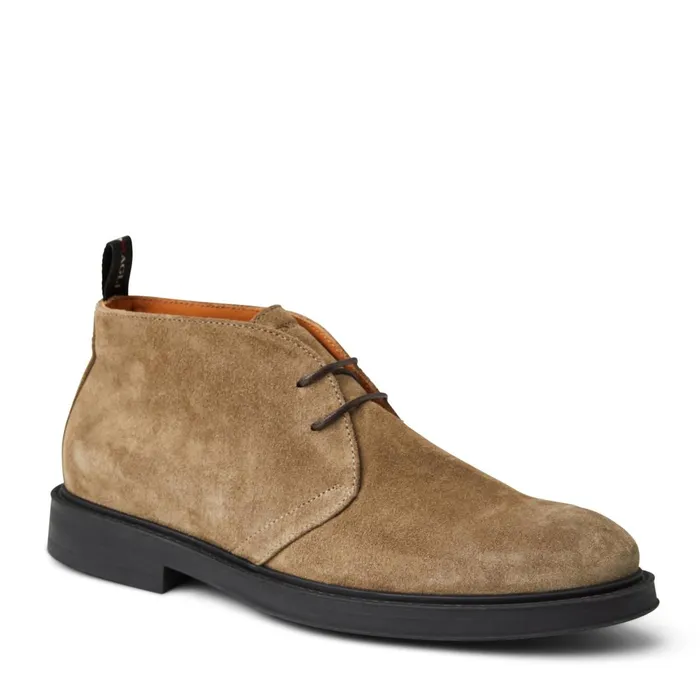 Men Laceups and Oxfords Bruno Magli Taddeo Classic Chukka Suede BootTaupe