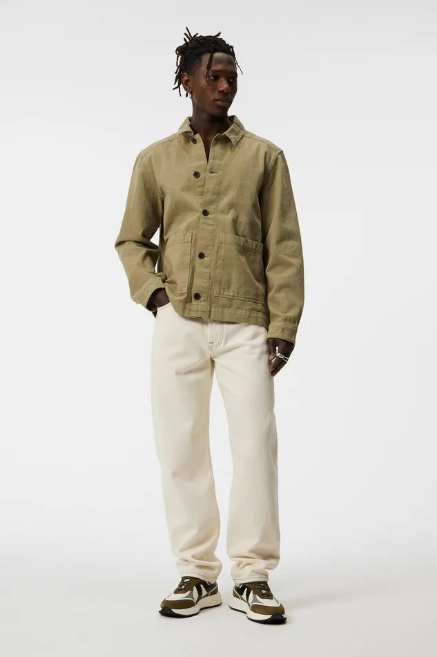 Men Lando Org Twill Overshirt Aloe JLindeberg Overshirts Men Lando Org Twill Overshirt Aloe JLindeberg Overshirts