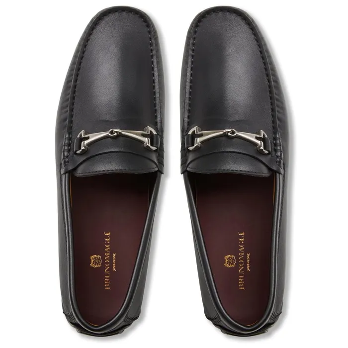 Men Loafers and Slipons Bruno Magli Darius Driving Leather MoccasinBlack