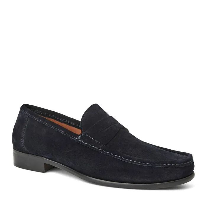 Men Loafers and Slipons Bruno Magli Tonio Slip On Loafer Navy Suede