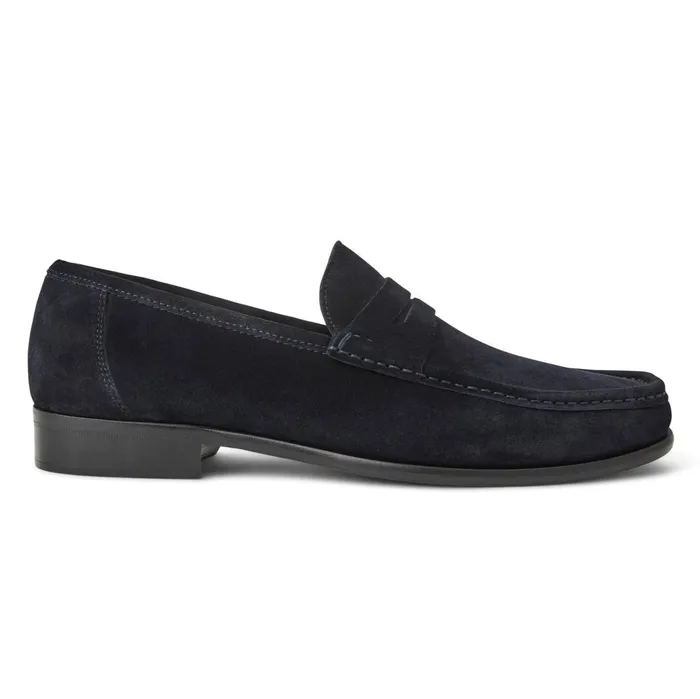 Men Loafers and Slipons Bruno Magli Tonio Slip On Loafer Navy Suede