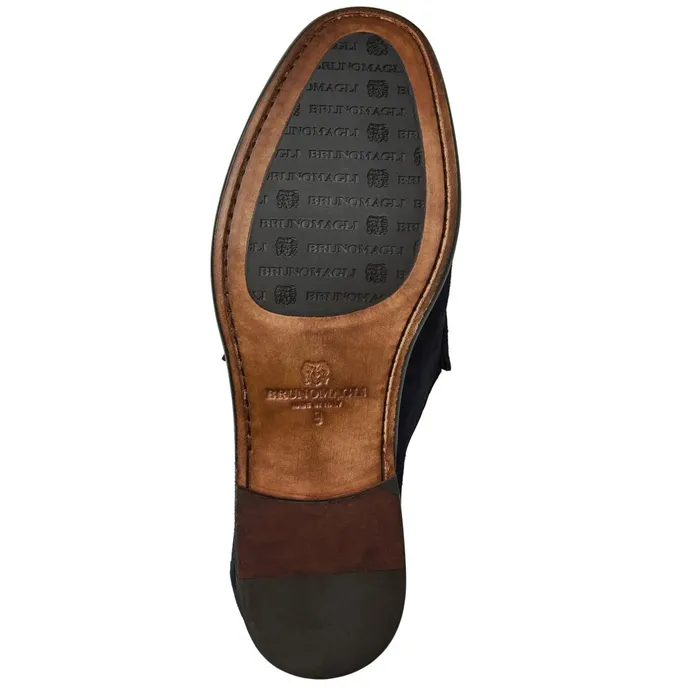 Men Loafers and Slipons Bruno Magli Tonio Slip On Loafer Navy Suede