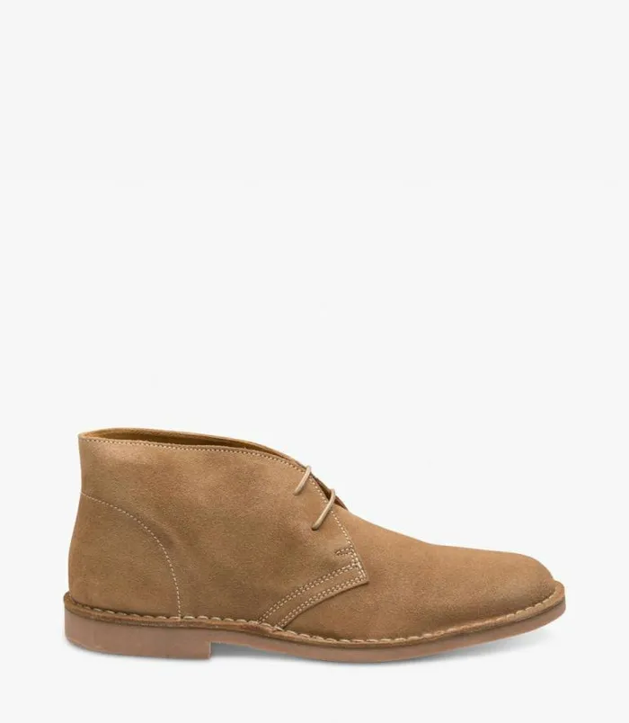 Men Loake Derby Boots Sahara Tan Suede
