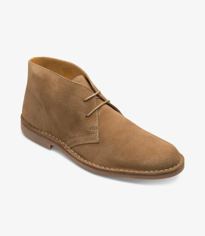 Men Loake Derby Boots Sahara Tan Suede