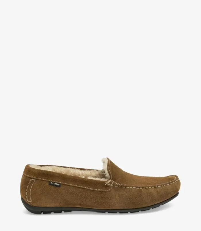 Men Loake Slippers Guards Slippers Tan Suede