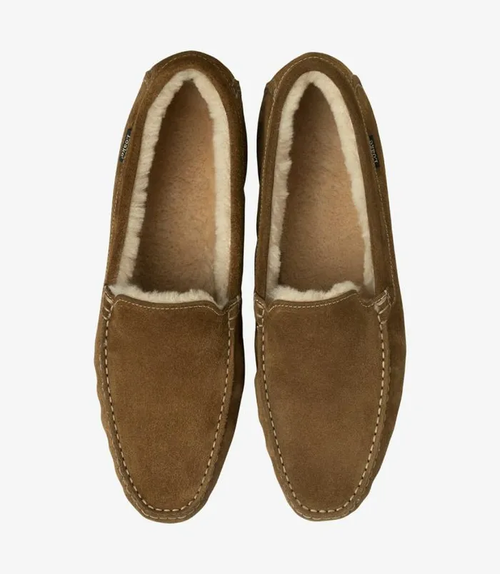 Men Loake Slippers Guards Slippers Tan Suede Men Loake Slippers Guards Slippers Tan Suede