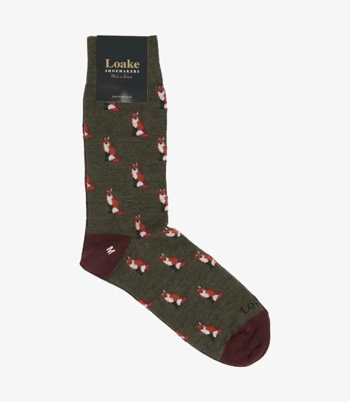 Men Loake Socks Fox Socks Brown