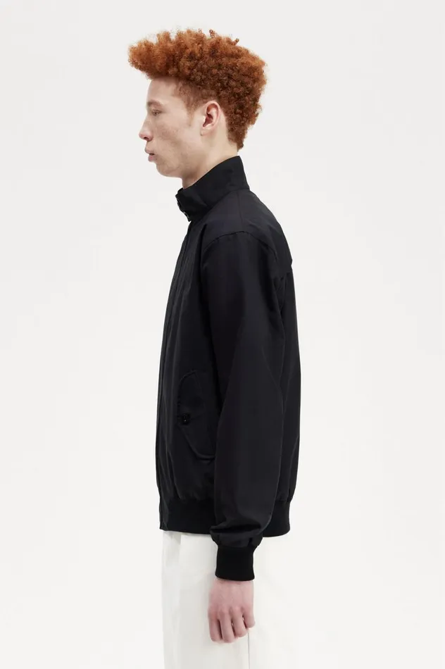 Men Made In EnglandHarrington Jacket Black Fred Perry Coats and Jackets