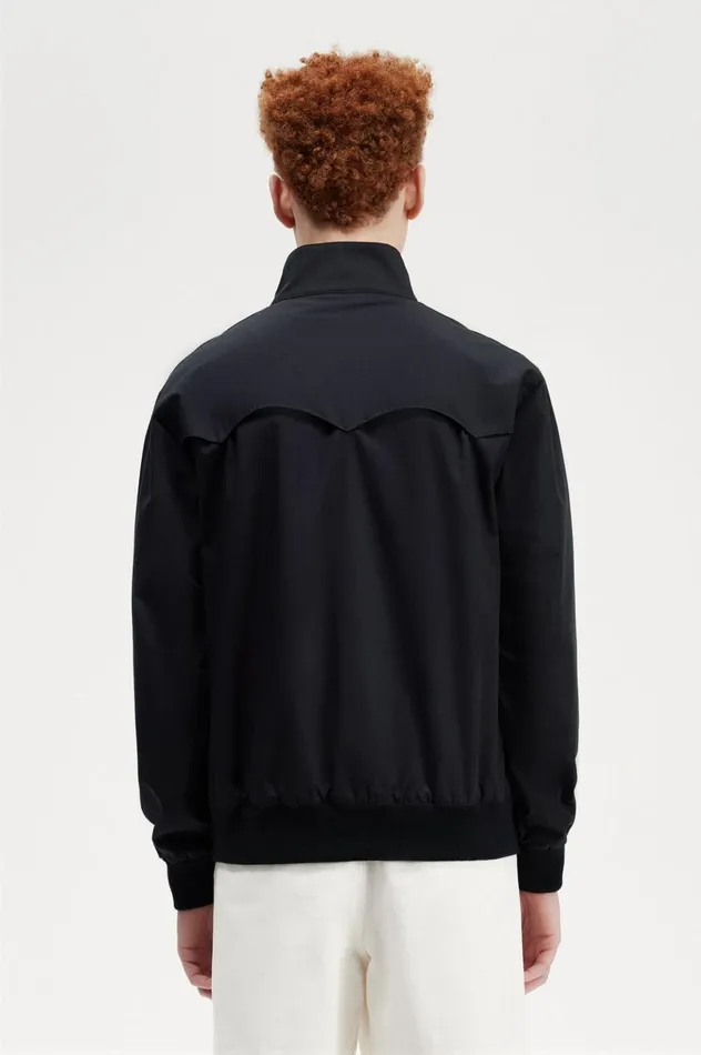 Men Made In EnglandHarrington Jacket Black Fred Perry Coats and Jackets